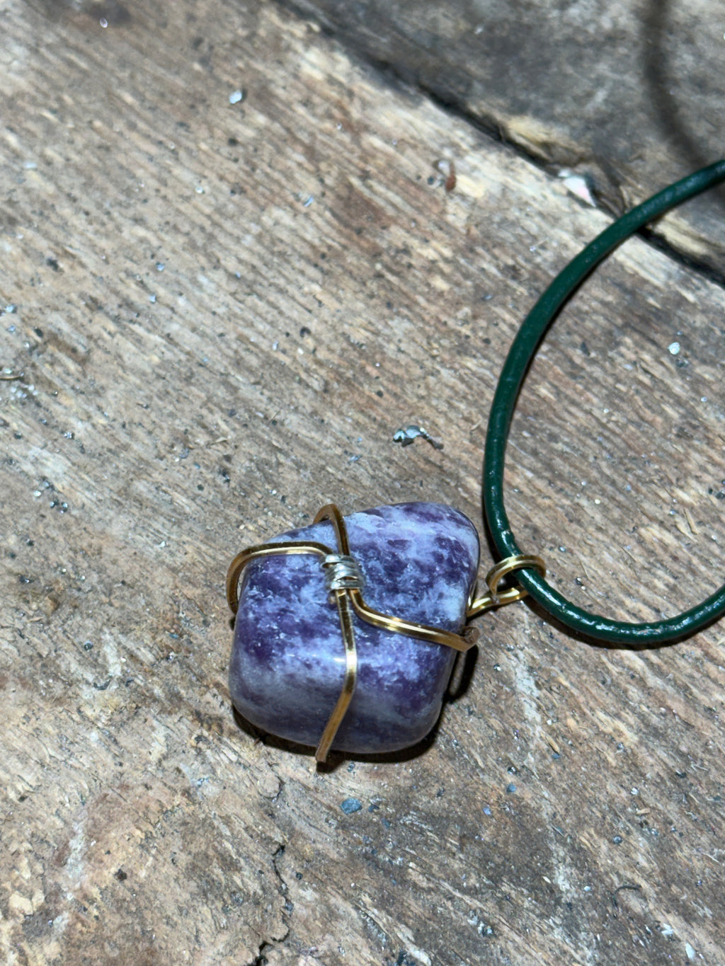 Purple stone necklace