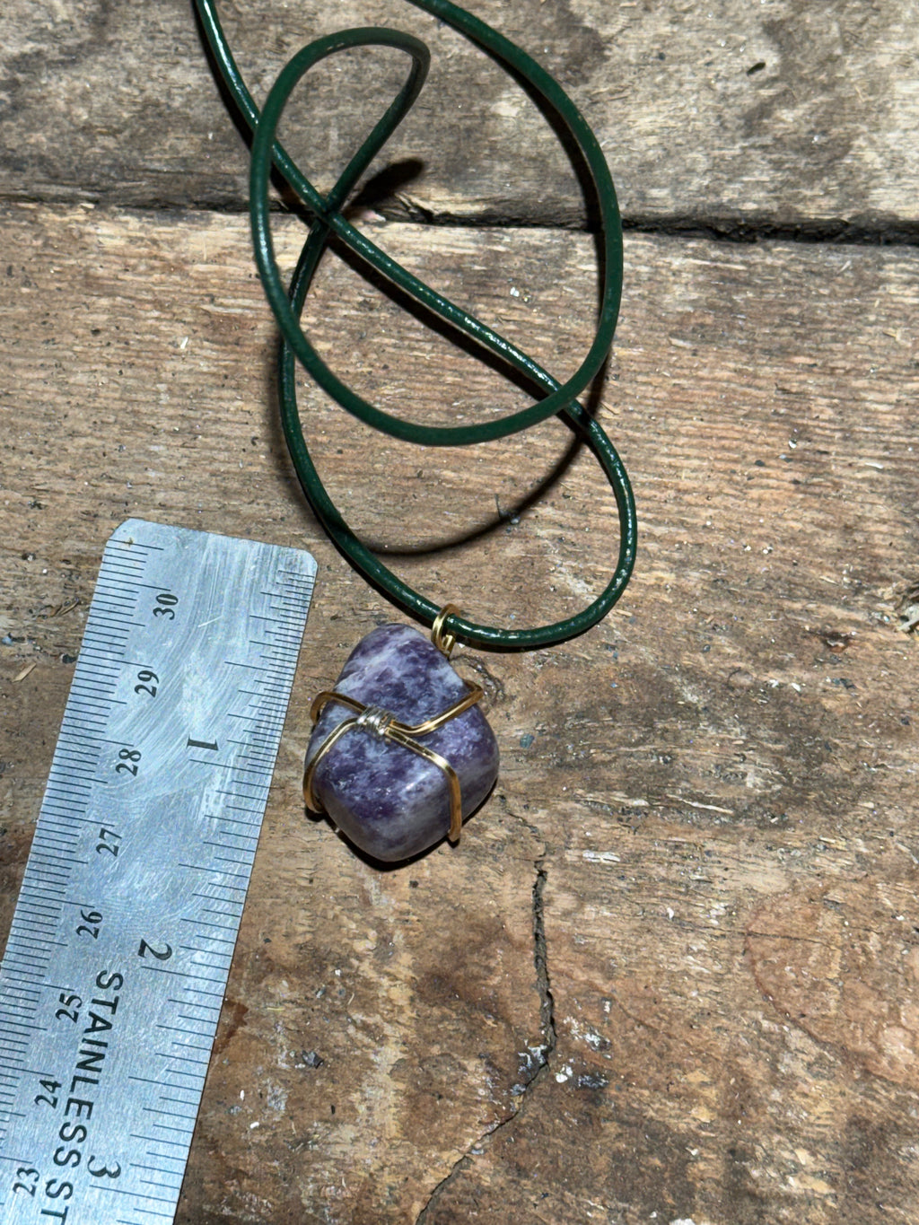 Purple stone necklace