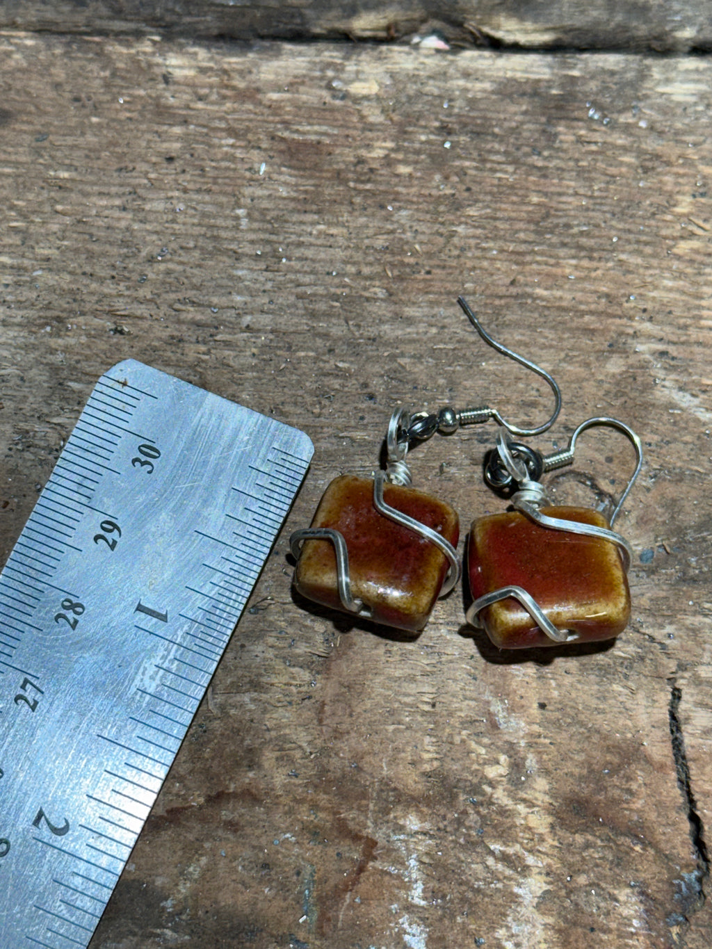 Red/Brown Stone Earrings