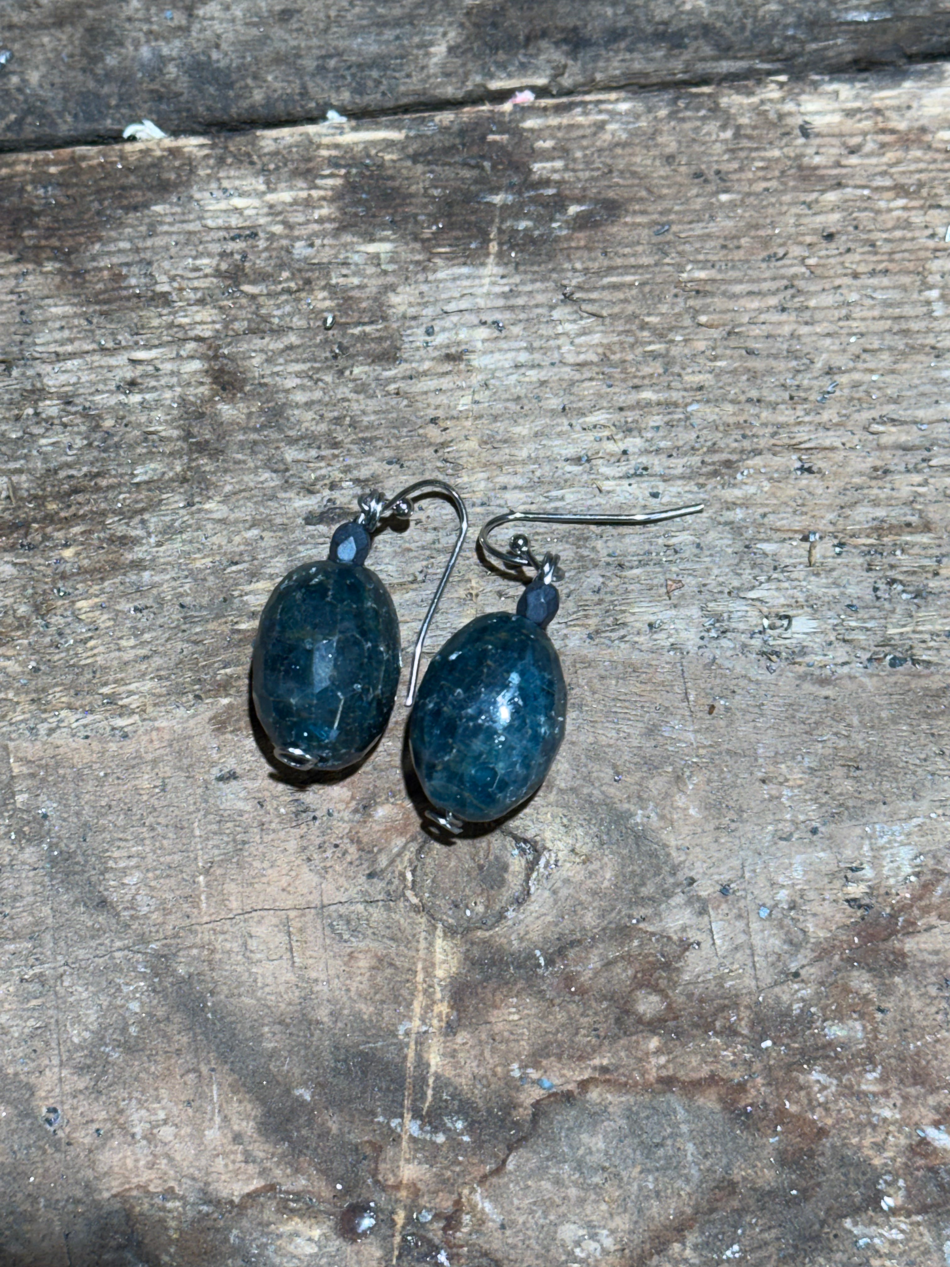 Blue Bead Earrings