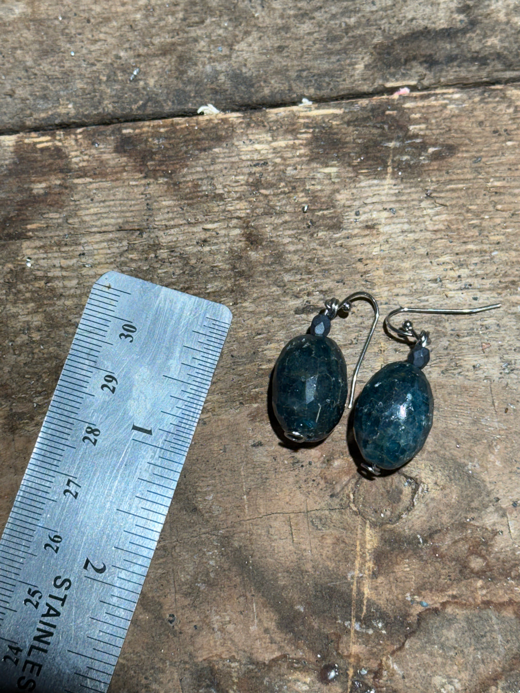 Blue Bead Earrings