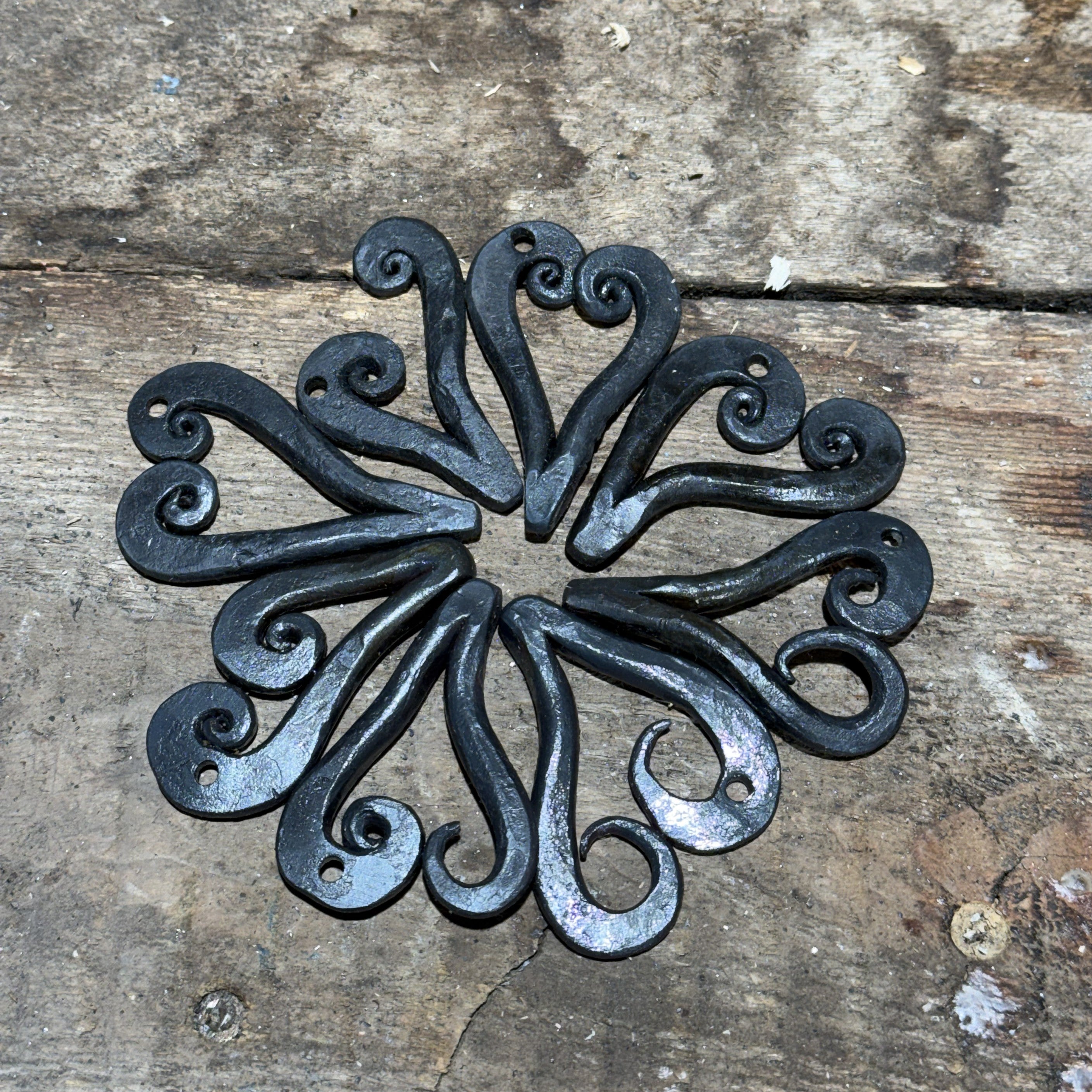 Iron heart pendants.