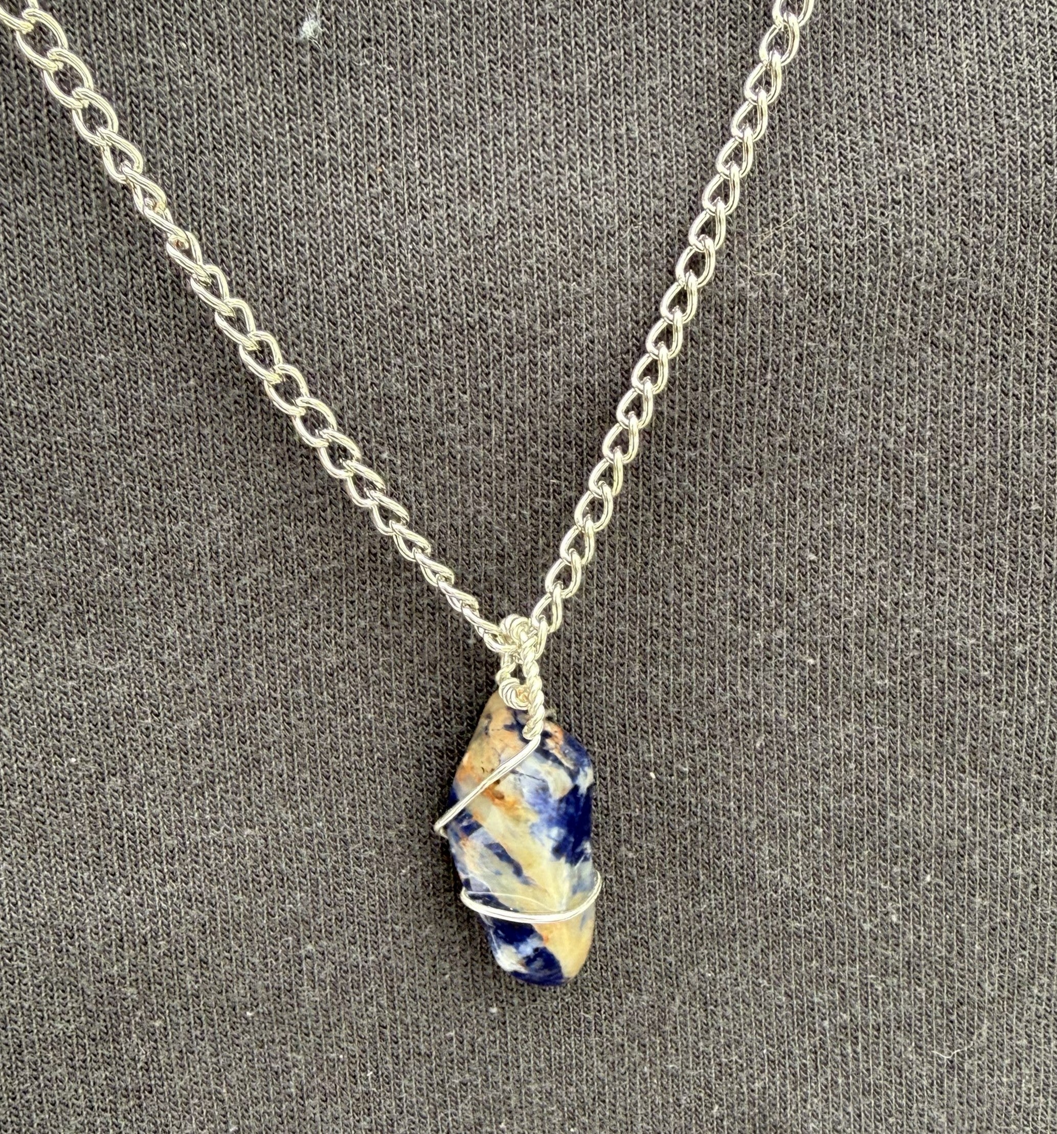Blue stone necklace