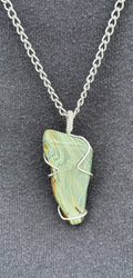 Beautiful blue grey stone necklace