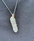 Wire wrapped crystal necklace