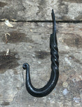 Medium hand forged twisted J hook