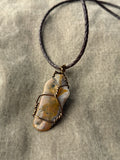 Rustic wire and stone necklace