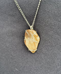 yellow brown stone necklace